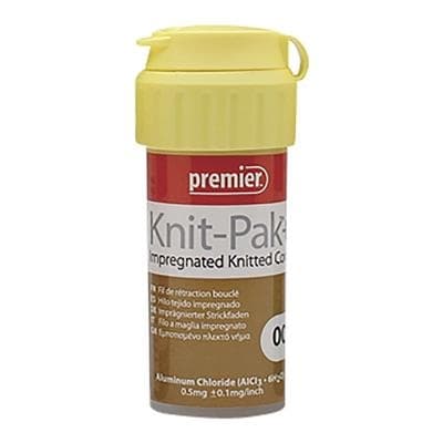 Premier Knit-Pak+ Impregnated Gingival Retraction Cord, Size 000.0 (Midnight Green), 100" per Bottle, 59-9007560 thumbnail 4