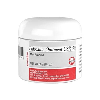 Septodont Lidocaine Ointment USP 5% Mint Flavored Topical Anesthetic, 50 g Jar, 01T0160 thumbnail 5