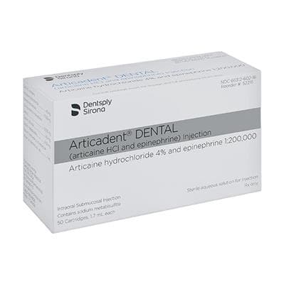 Articadent 4% Articaine HCl with Epinephrine 1:200,000 Injection Cartridges, 1.7 mL, 50/Box, 52216 thumbnail 10