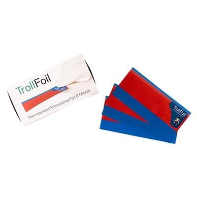 TrollFoil Double-Sided Articulating Foil, Red, 8 Microns, Pre-Mounted on Frame, 100/Pk, 12000700 thumbnail 5