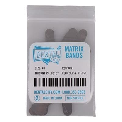 Tofflemire Type Matrix Bands #14, .002" Gauge, Stainless Steel, 12/Pack - Tofflemire Type Matrix Bands #14 .002 12/Pack - Image 1