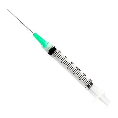 BD 3mL Syringe/Needle Combo, Luer-Lok, 25 Gauge x 1" Needle, Blue, 100/Box, 309581 - BD Syringe/Needle Combo Luer-Lok 3mL 25ga 1" Blue 100/Box 309581 - Image 1