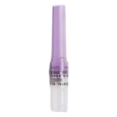 Quala Dental Anesthetic Needles, 30 Gauge, Short, 1" (25mm), Blue, Plastic Hub, 100/Box, DP47830 thumbnail 2