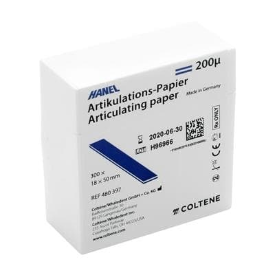 Hanel Articulating Paper Strips, 200 Microns, Blue, 18 x 50mm, 300/Box, 480397 thumbnail 4