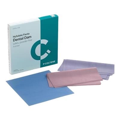 HySolate Fiesta Latex Dental Dam, 6" x 6" (152 x 152 mm), Heavy, Assorted Colors, Fruit Scented, Powder-Free, 36/Box, 60034438 thumbnail 6