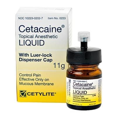 Cetacaine Topical Anesthetic Liquid, 11 g Bottle, Benzocaine 14%/Butamben 2%/Tetracaine HCl 2%, Banana Flavor, 0223 thumbnail 9