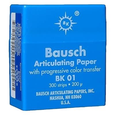 Bausch Articulating Paper, 200 Micron, Horseshoe, Red, 50 Sheets, Plastic Dispenser, BK-04 thumbnail 10