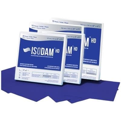 Isodam HD Polyisoprene Non-Latex Dental Dam, 5" x 5", Medium Gauge, Royal Blue, 20/Box, ISOHDB01800520 thumbnail 5