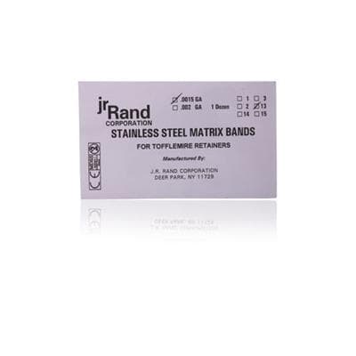 Tofflemire Type Matrix Bands #3, .0015" Thick, Stainless Steel, 12/Pack - Tofflemire Type Matrix Bands #3 .0015 12/Pack - Image 1