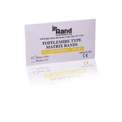 Jr Rand Tofflemire Type Matrix Bands #3, .0015 Gauge, Bulk Pack - Tofflemire Type Matrix Bands #3 .0015 Bulk - Image 1