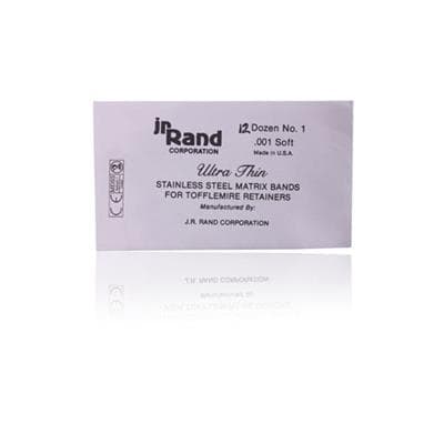 Tofflemire Matrix Bands #1, .001" Regular, 1001 (JR Rand) - Tofflemire Bands #1 .001 Reg 1001 - Image 1
