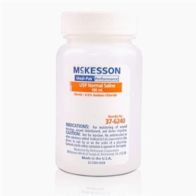 Sodium Chloride 0.9% Irrigation Solution, 100 mL Bottle - Sodium Chloride 0.9% Saline 100mL Bottle - Image 1