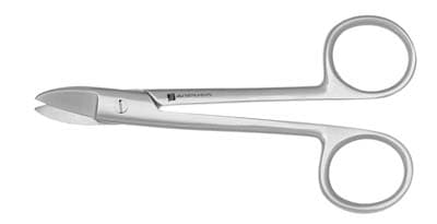 Crown Scissors, 4.5" Straight, Smooth Blades, Stainless Steel, J&J Instruments, 12-010 thumbnail 3