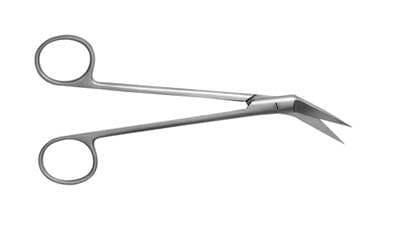 J&J Instruments Kelly Surgical Scissors, 6.25" Angled, Stainless Steel, Smooth Blade, 12-195 thumbnail 3