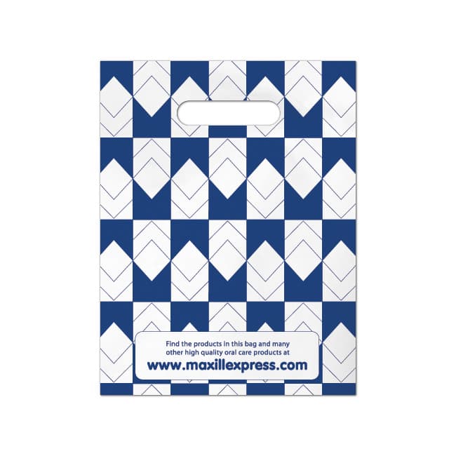 Maxill Adult Plastic Loot Bag, Diamond Pattern, 9" x 11.8", 100/Pk - maxill Plastic Loot Bag (9" x 12") - Diamond Pattern (100 bags per pack) - Image 1