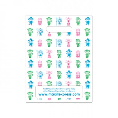 Maxill Kids Plastic Loot Bag, Bucky Beaver Pattern, 9" x 12", 100/Pack - maxill Kids Plastic Loot Bag (9"x12") - Bucky Beaver Pattern (100 bags per pack) - Image 1