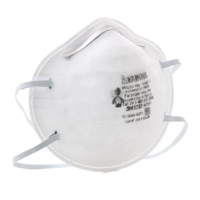 3M 8200 N95 Particulate Respirator, NIOSH Approved, Cone Style, White, 20/Box thumbnail 2