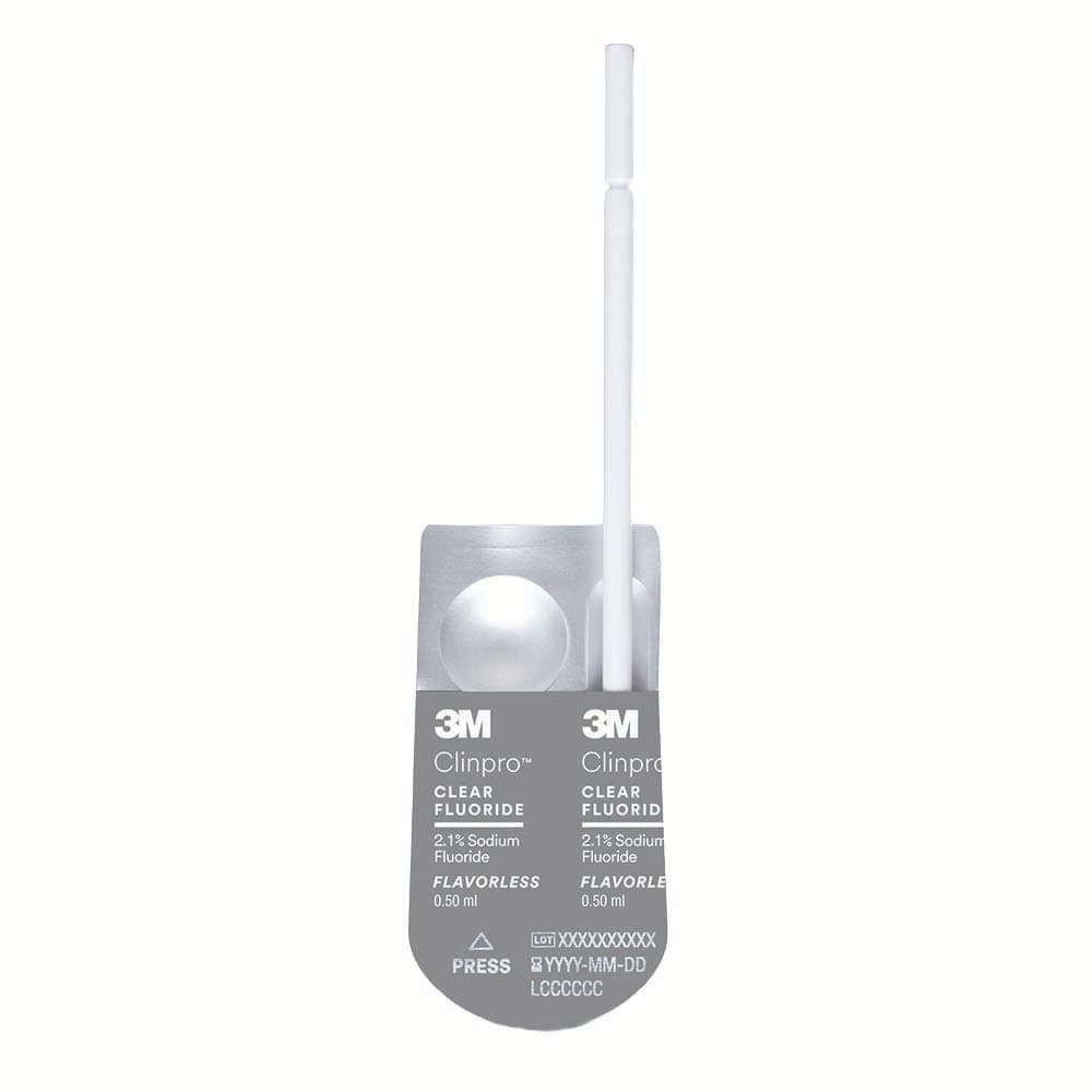 3M Clinpro Clear Fluoride Treatment, 2.1% Sodium Fluoride, Flavorless, 0.5 mL Unit Dose, 50/Pk, 7200FF thumbnail 11