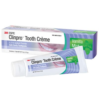 3M Clinpro Tooth Crème 0.21% Sodium Fluoride Anti-Cavity Toothpaste, Vanilla Mint, 4 oz Tube, 12117 thumbnail 10