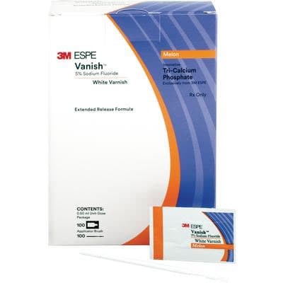 3M Vanish 5% Sodium Fluoride White Varnish with TCP, Melon Flavor, 0.5 mL Unit Dose, 100/Box, 12150L thumbnail 17