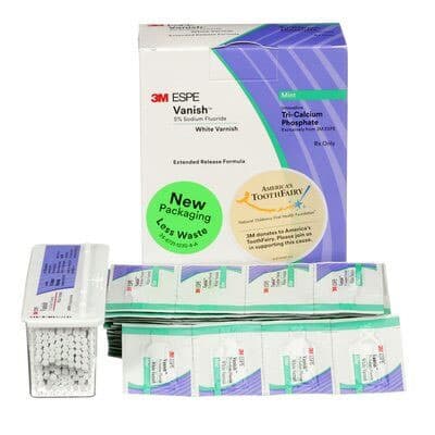 3M Vanish 5% Sodium Fluoride White Varnish with TCP, Mint, 0.5 mL Unit Dose, 100/Pk, 12150M thumbnail 20