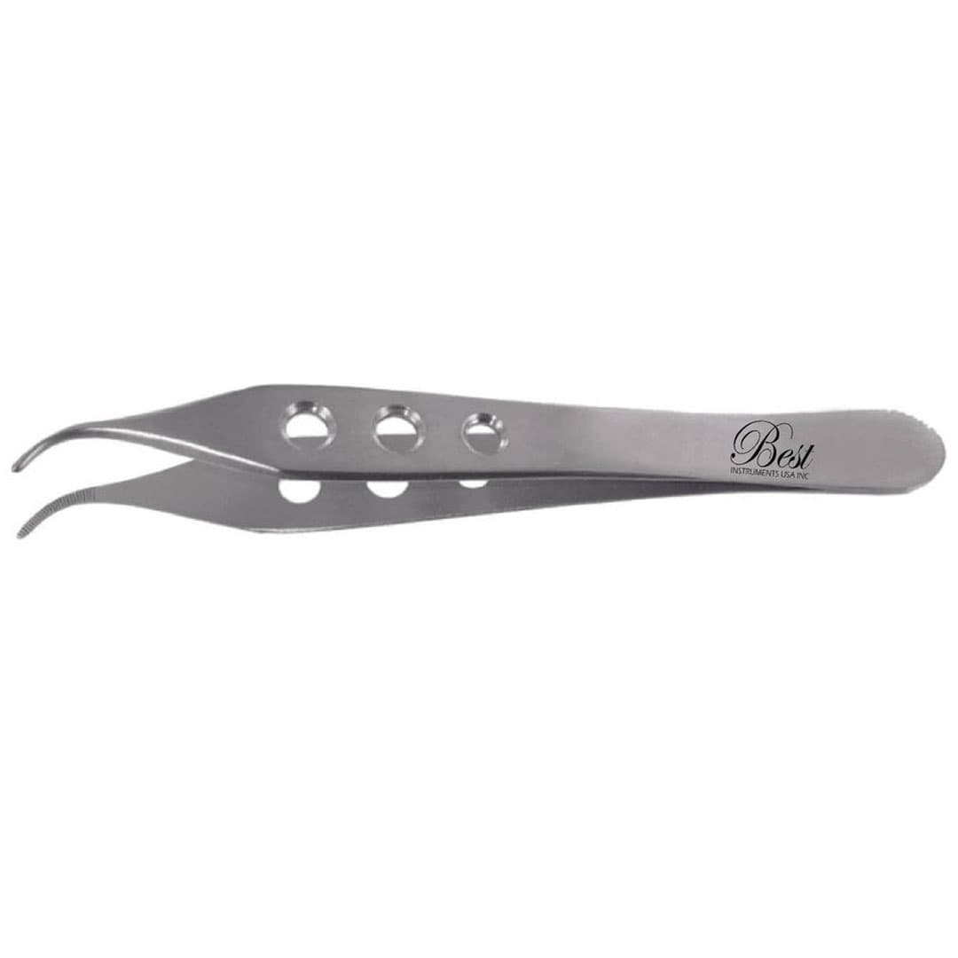 Best Stainless Steel Adson Teeth Tweezers, Curved, 12 cm, 1/Pk - Best Stainless Steel Adson Teeth Tweezers, Curved, 12 cm, 1/Pk - Image 1