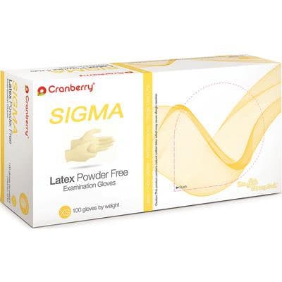 Cranberry Sigma Latex Powder-Free Examination Gloves, Extra Small, Textured, Non-Sterile, 100/Box, 5815 thumbnail 4