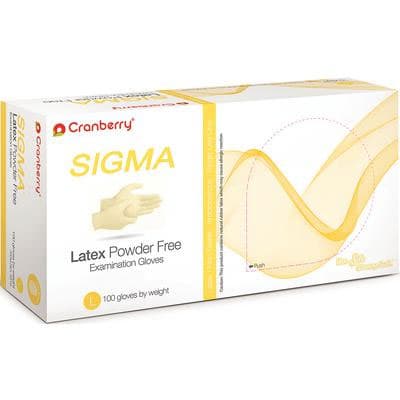 Cranberry Sigma Latex Powder-Free Examination Gloves, Large, Textured, Non-Sterile, 100/Box, 5818 thumbnail 4
