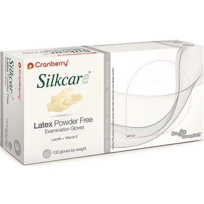 Cranberry Silkcare PF Powder-Free Latex Examination Gloves, X-Small, Micro-Web Textured, 100/Box, 7815 thumbnail 3