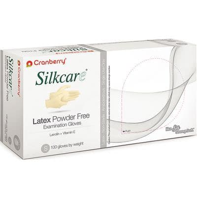 Cranberry Silkcare Latex Powder-Free Examination Gloves, Small, Micro-Web Textured, Non-Sterile, 100/Box, 7816 thumbnail 7