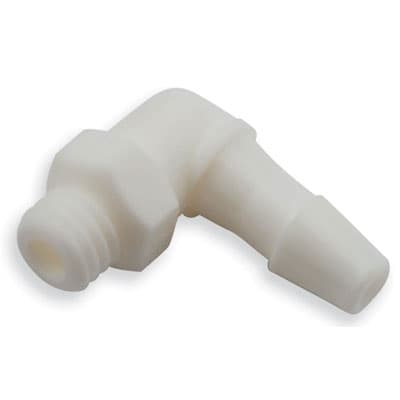 DCI Barb Elbow, 10-32 Male x 1/8" Barb, Plastic, 10/Pk, 0081 thumbnail 3