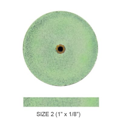 Dedeco Koolies No Heat Grinding Wheels, Green #2, Fine Silicon Carbide, 1" x 1/8", 50/Bx thumbnail 8