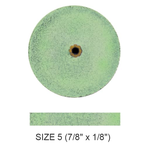 Dedeco Koolies No Heat Grinding Wheels, Green Fine Silicon Carbide, Shape 5, 7/8" x 1/8", 50/Box, 0820 thumbnail 10