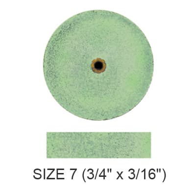 Dedeco Koolies Green #7 Fine Grinding Wheel, 3/4" x 3/16", Silicon Carbide, Box of 50 thumbnail 4
