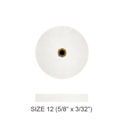 Dedeco Koolies No-Heat Grinding Wheels, White, Fine, Size 12, 5/8" x 3/32", 50/Box, 0842 thumbnail 5