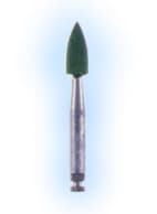Dedeco Mini Green Midget Classic Rubber Polisher, RA (Right Angle), 3/32" (2.35mm) Shank, Coarse Grit, Green, 12/Box thumbnail 4
