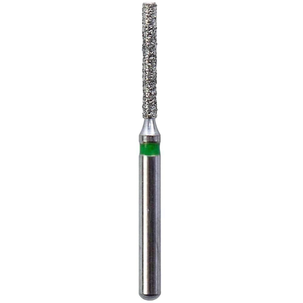 Defend FG #837.010 Coarse Flat End Cylinder Diamond Bur, 5/Pk - Defend FG #837.010 Coarse Flat End Cylinder Diamond Bur, 5/Pk - Image 1