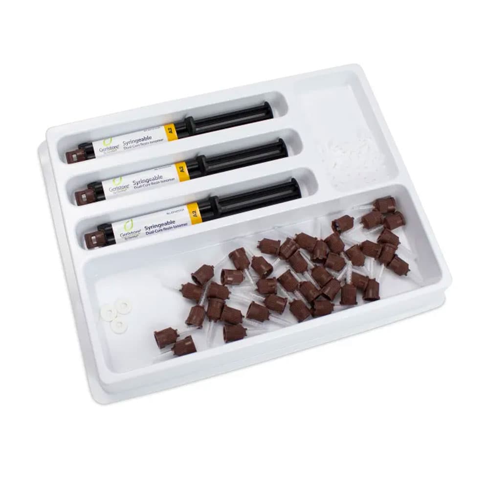 Geristore Syringeable Value Kit, Shade A2, Dual-Cure Self-Adhering Resin-Modified Glass Ionomer, 3 x 10 g Syringes, 031458550 thumbnail 13