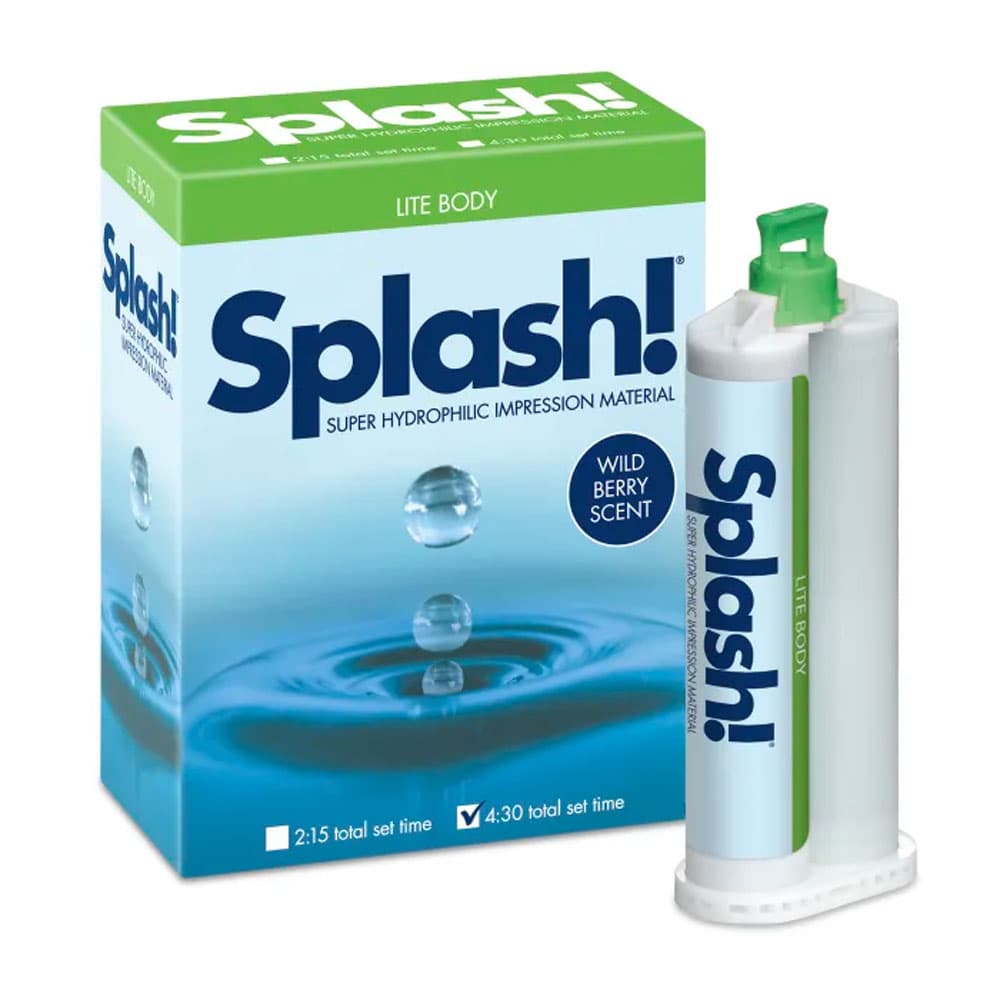 Splash! VPS Impression Material, Light Body, Regular Set, Wild Berry Scent, 2 x 48 ml Cartridges, SPD1209 thumbnail 11