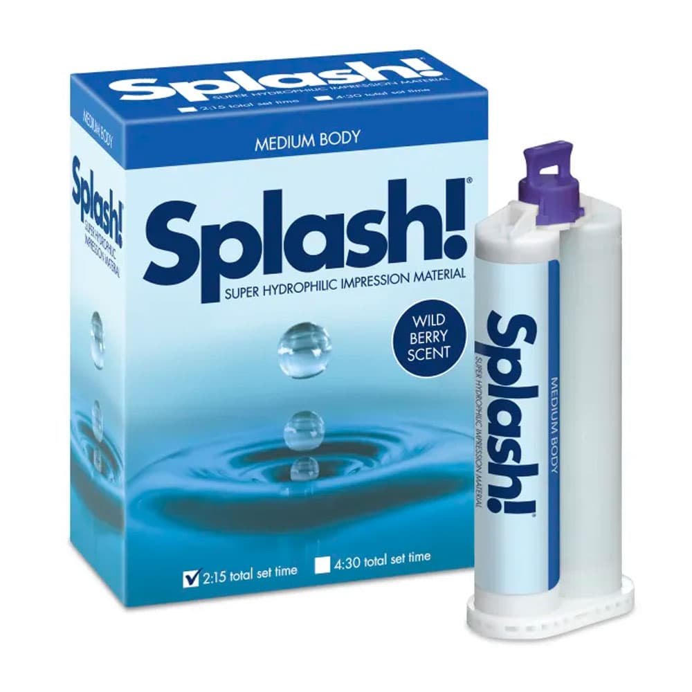 Splash! Half-Time VPS Impression Material, Monophase/Medium Body, Wild Berry Scent, 2 x 48 mL Cartridges with 4 Mixing Tips, SPD1232 thumbnail 11