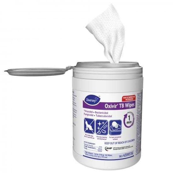 Oxivir TB 0.5% Hydrogen Peroxide Disinfectant Wipes, 160 Wipes/Can, Case of 12 - Oxivir Tb .5% Hydrogen Peroxide Disinfectant Wipes, 160 Wipes/Can, Case of 12 - Image 1