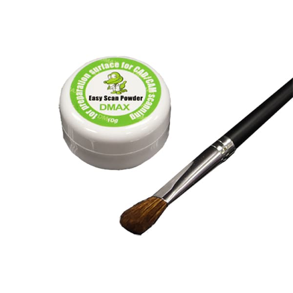 Dmax Easy Scan Powder, 10g Jar with Brush, CAD/CAM Surface Preparation - Dmax Easy Scan Powder is powder type scan cover for preparing the surface - Image 1