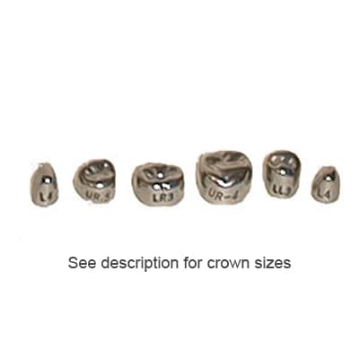 DSC LL.4 #4 Lower Left 1st Primary Molar Stainless Steel Crown, Box of 5 thumbnail 2