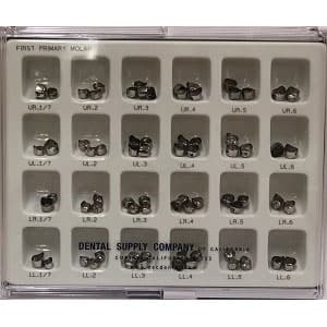 DSC 1st Primary Molar Stainless Steel Crown Kit, Assorted, Box of 72 thumbnail 2
