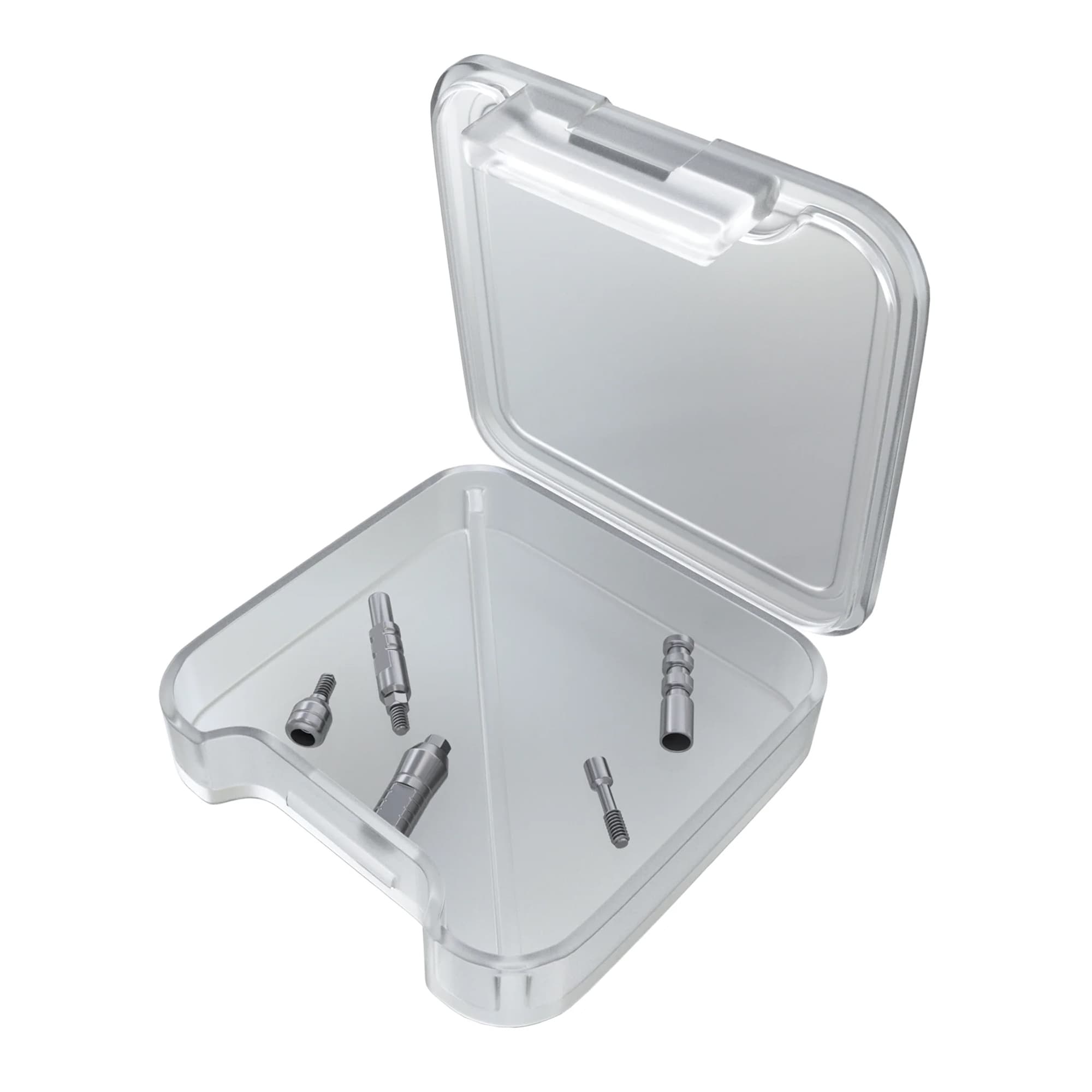 DSI Narrow Platform Prosthetic Kit, Internal Hex 2mm, with Implant Analog, Open Tray Transfer, Fixation Screw, Healing Cap, and Straight Abutment - DSI Narrow Platform Prosthetic Kit: Internal Hex (2mm). Kit includes - Image 1