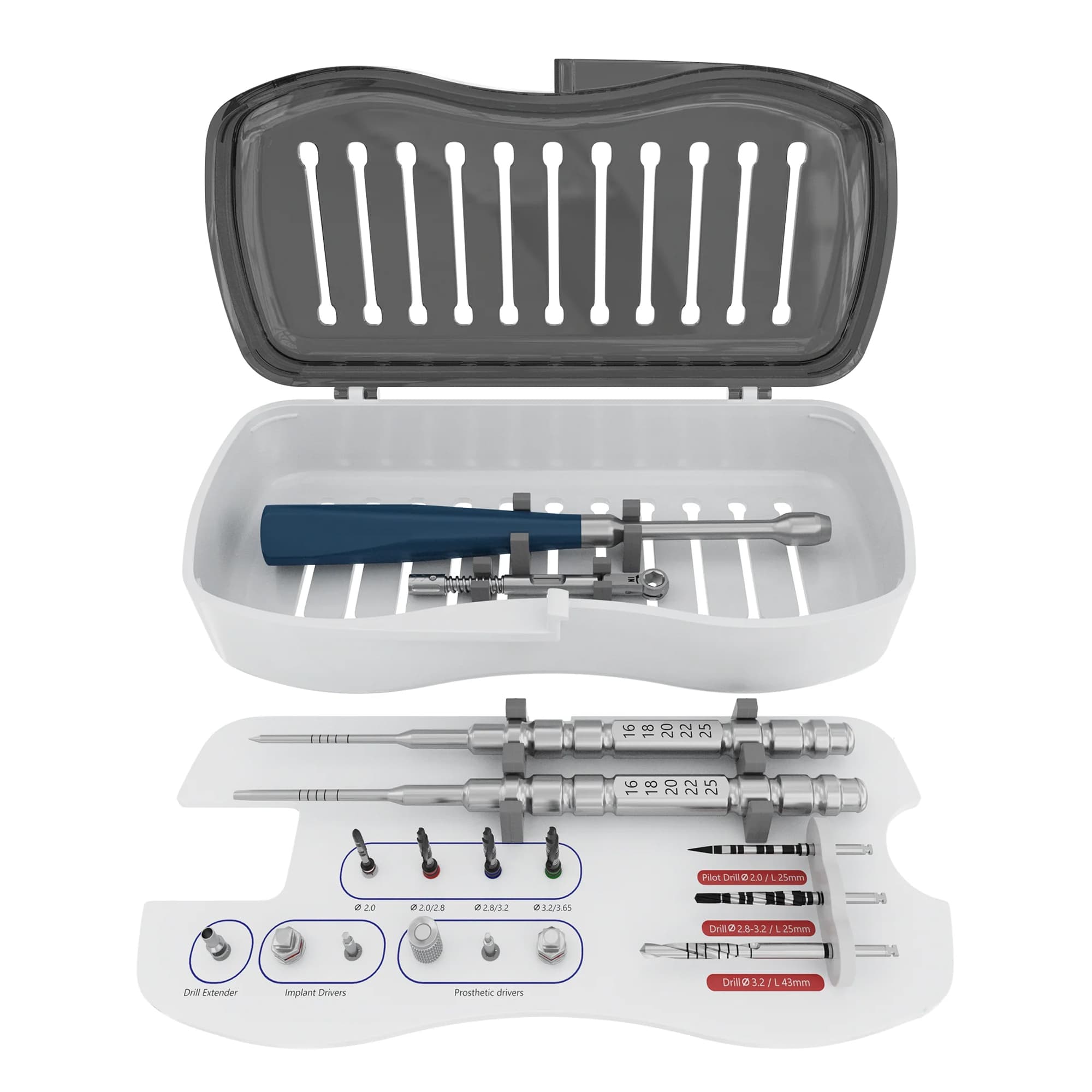 DSI Grip Surgical Kit for Basal Implants, Single Kit - DSI Grip Surgical Kit for Basal Implants, Single Kit. Includes - Image 1