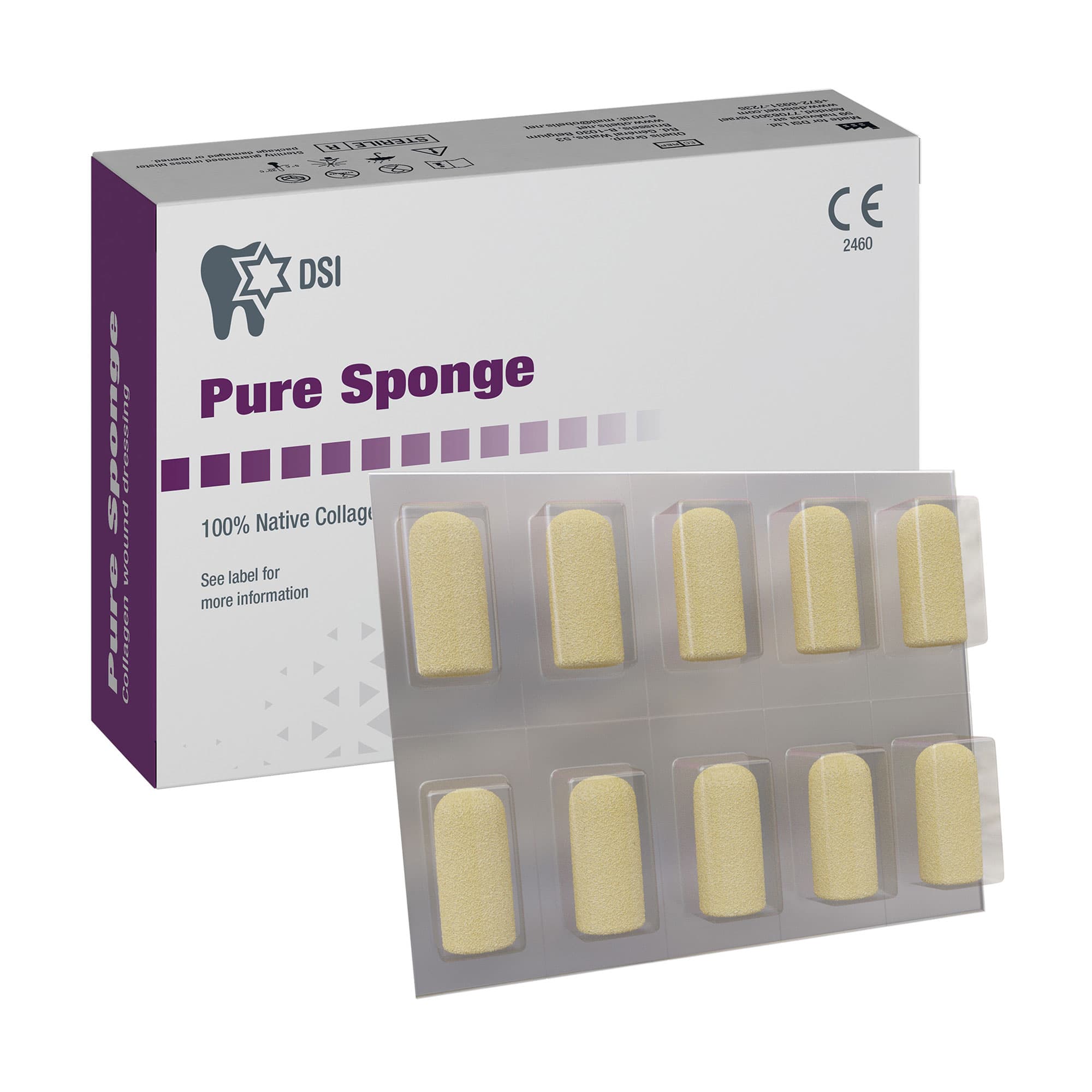 DSI Pure Sponge 100% Collagen Plug, Blister Pack, 10 mm x 20 mm, 10/Box, DS-PS1020 thumbnail 6