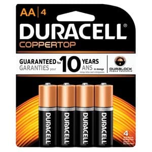 Duracell Alkaline AA Batteries, 4-Pack, 56 Packs per Case (224 Total), UPC 03561 - DURACELL Battery, Alkaline, Size AA, packaged as 4 packs, 56 packs per case - Image 1