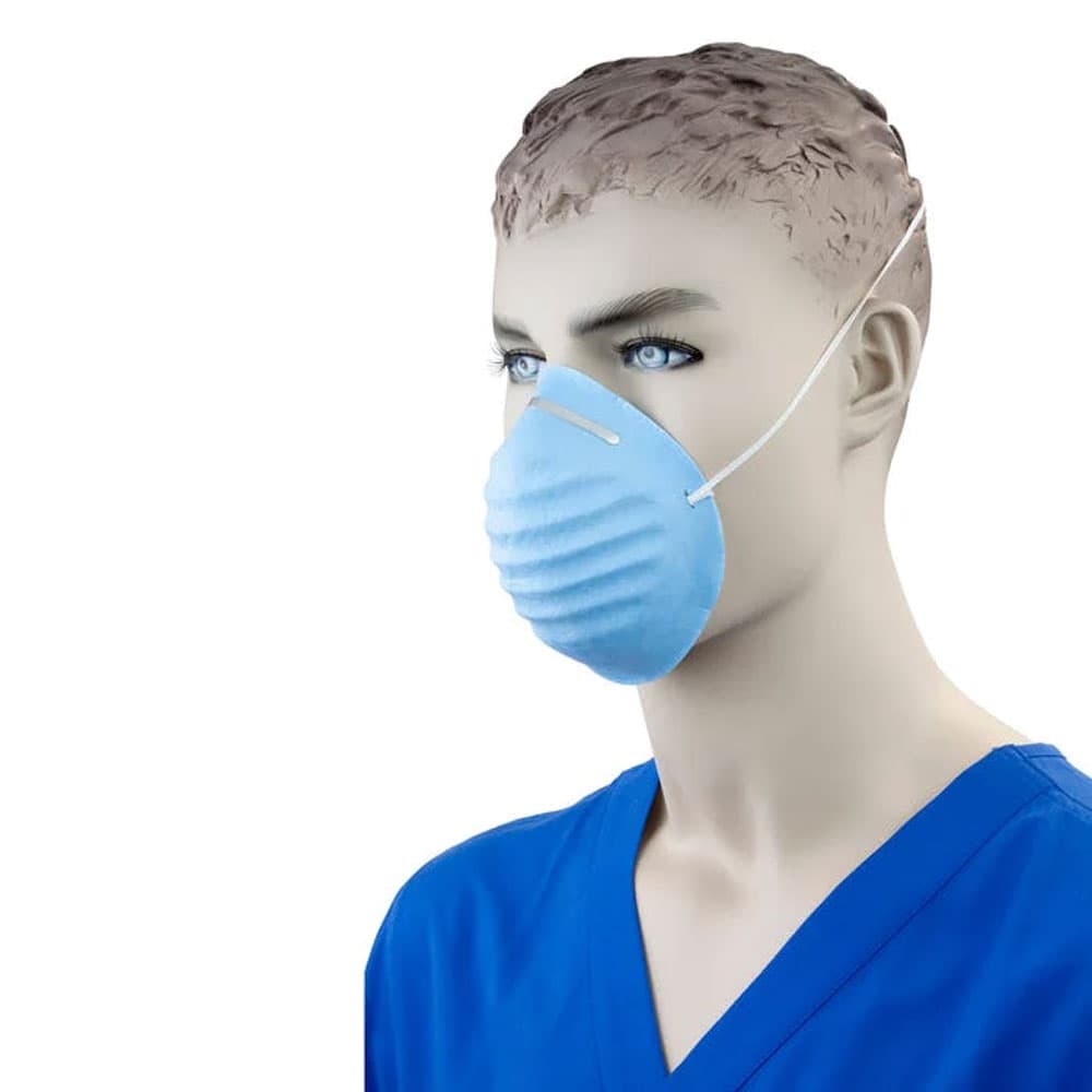 Dynarex Molded Face Mask, Blue, 50/Box, 2203 thumbnail 3