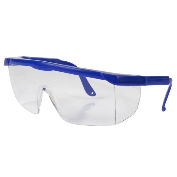 Dynarex Clear Safety Glasses with Blue Frames, 50/Case thumbnail 7